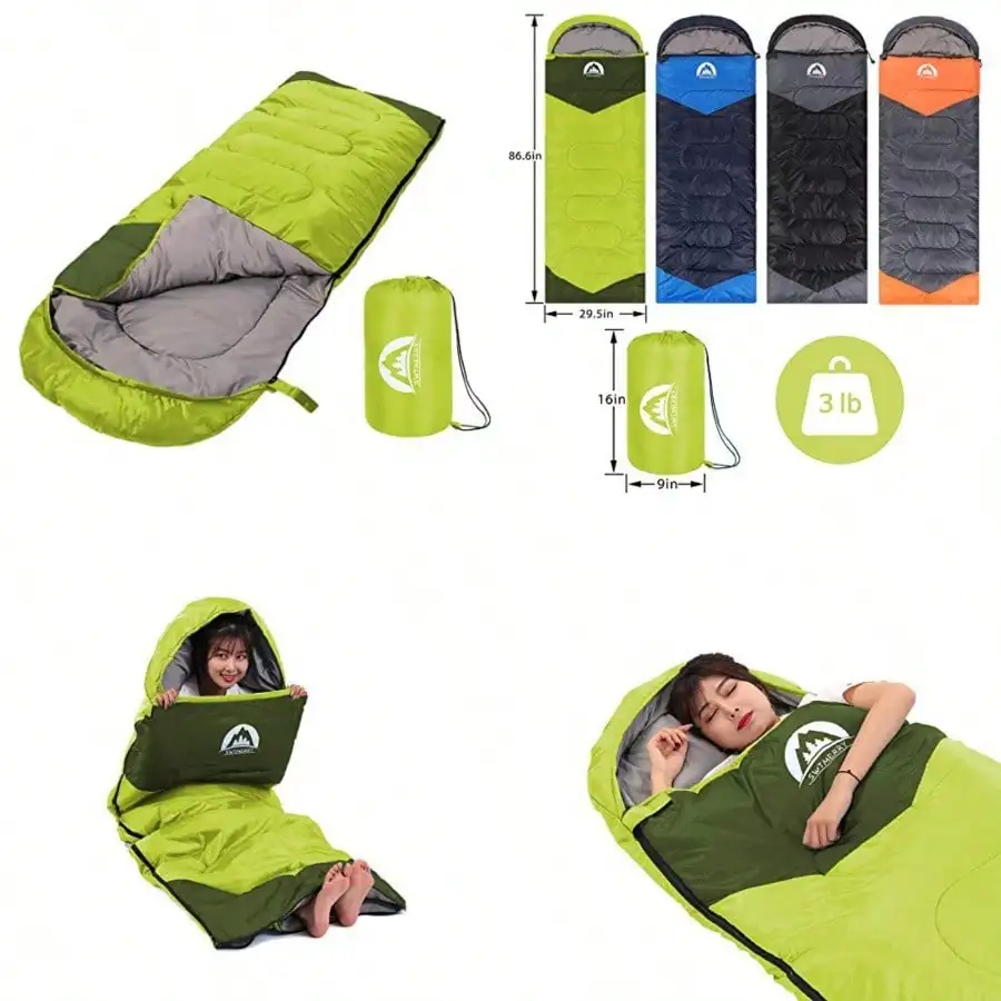 Versatile 3 Seasons Sleeping Bag for All Weather