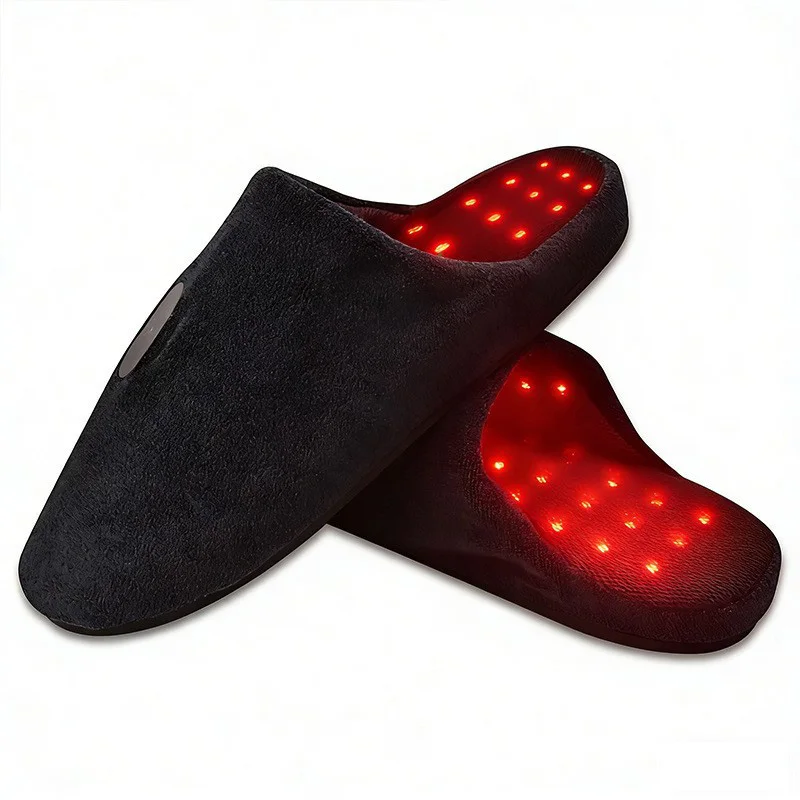Red Light Therapy Slippers Pair 660nm & 850nm Near Infrared LED Foot Care Slipper For Foot Muscle Relaxation Home Use