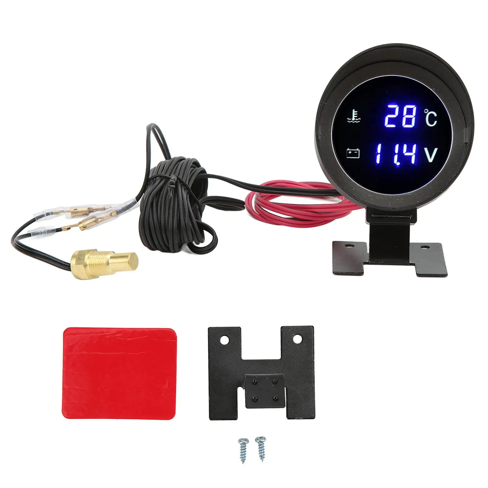 

Voltmeter Digital Water Temperature Gauge Meter Multifunction High Accuracy with Blue Light for car for motorcycle for