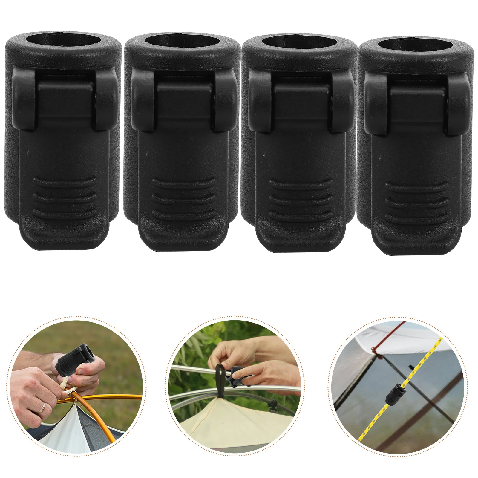 

4Pcs Tent Parts Plastic Connectors Essential Pole Repair Kit Outdoor Camping Canopy Support Tent Part Replacement