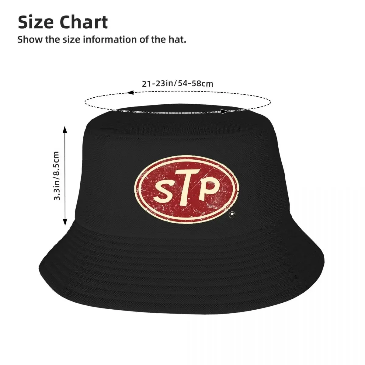 STP huile moteur Vintage classique seau chapeau Panama pour enfants Bob chapeaux réversibles pêcheur chapeaux été plage pêche unisexe casquettes