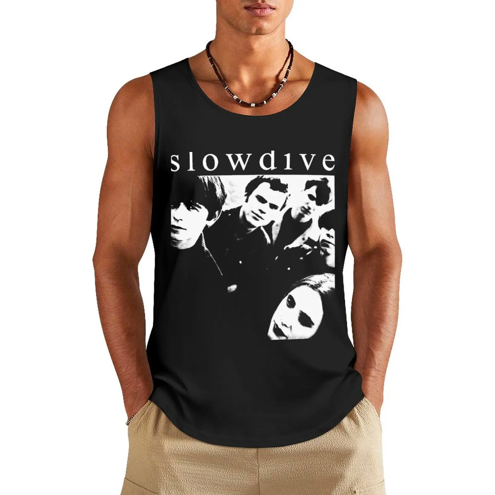 

Slowdive Band Tank Top gym accessories men sports suits sleeveless Vest for boy
