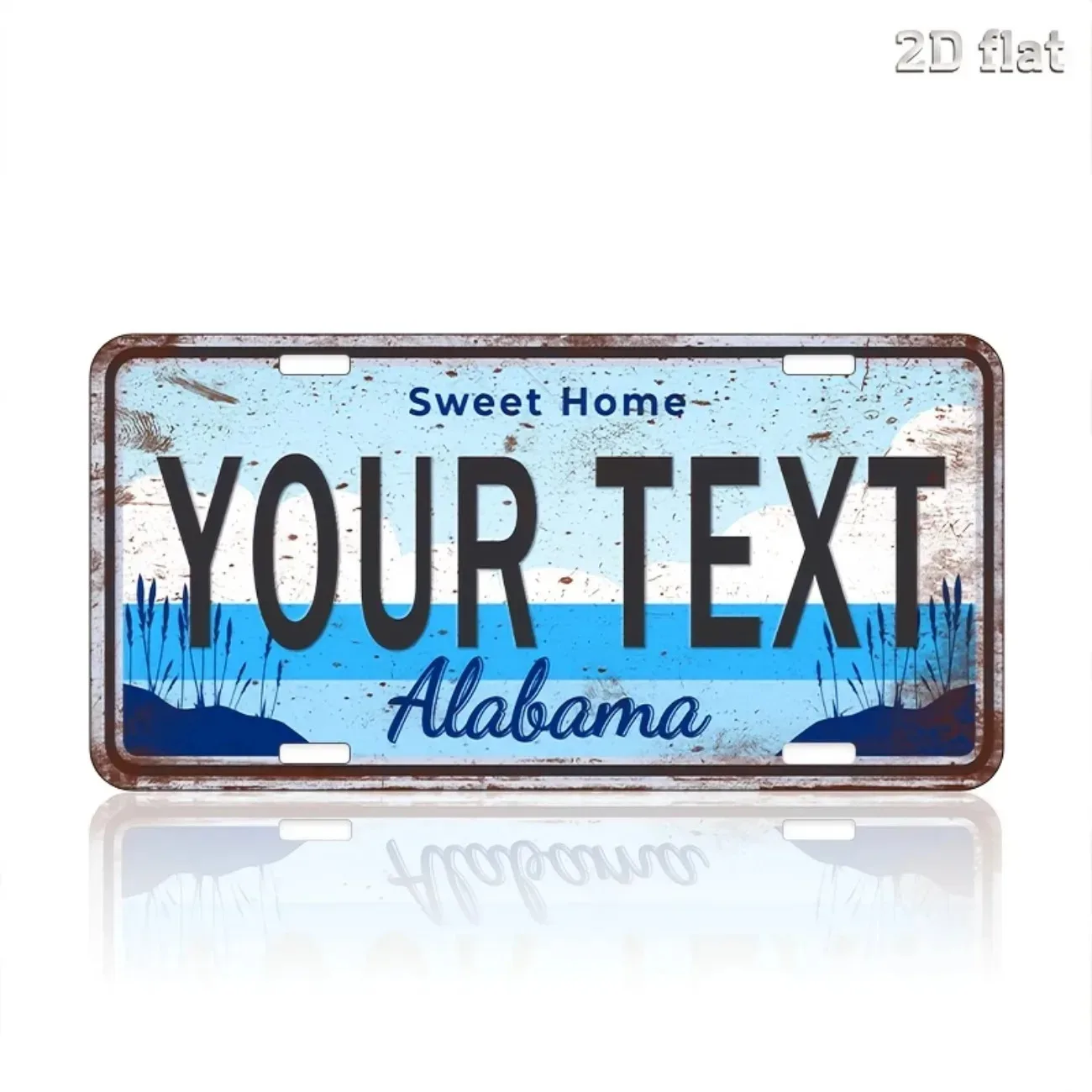 1PC Personalized Custom US State Metal Plaque, Rustic Vintage Sign, Wall Decor for Home Bar Cafe Indoor Use (Decoration Only)