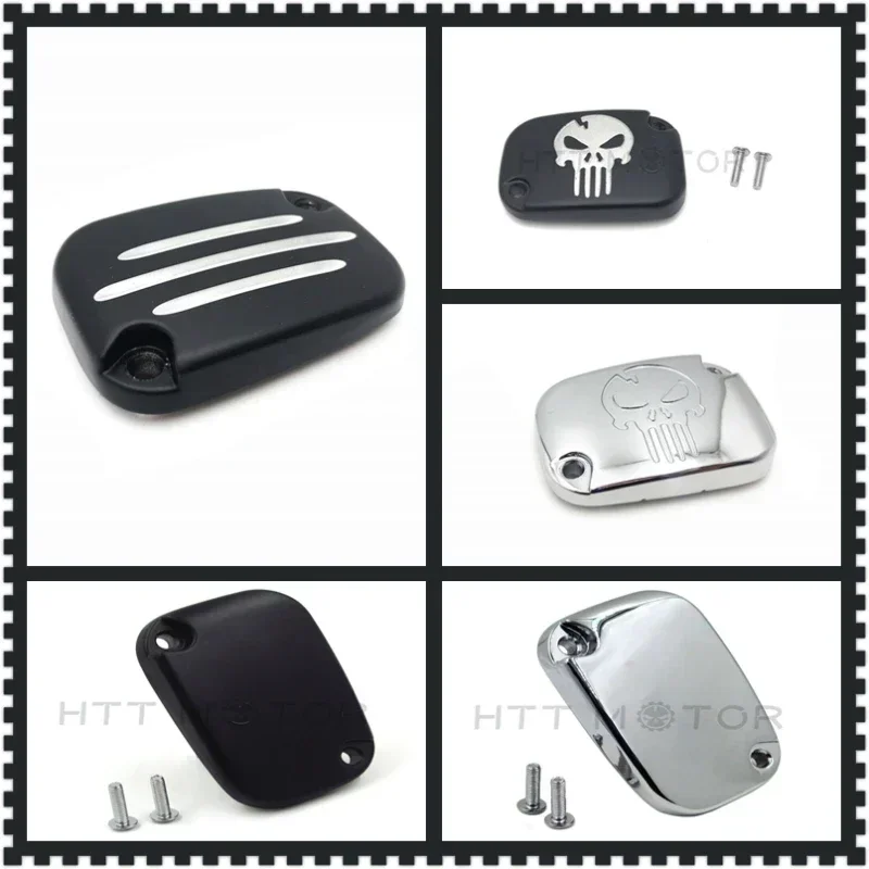 

Motorcycle Parts Right Front Brake Fluid Reservoir Cap for Harley 08-later Touring/09-13 Trike Black Chrome