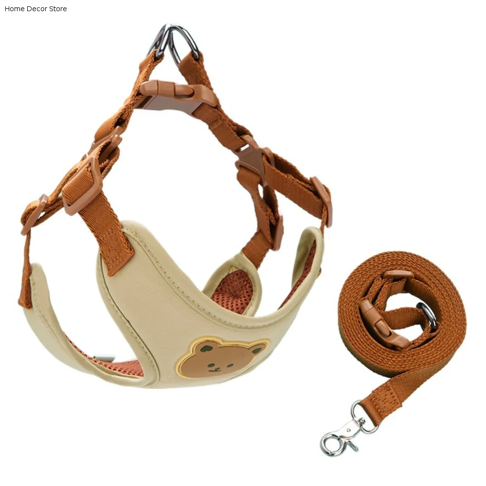 Cute Pet Harness Leash Anti-Escape Adjustable Cat Chest Strap Vest No Pull Dog Collar Harness For Small Medium Dog Cat