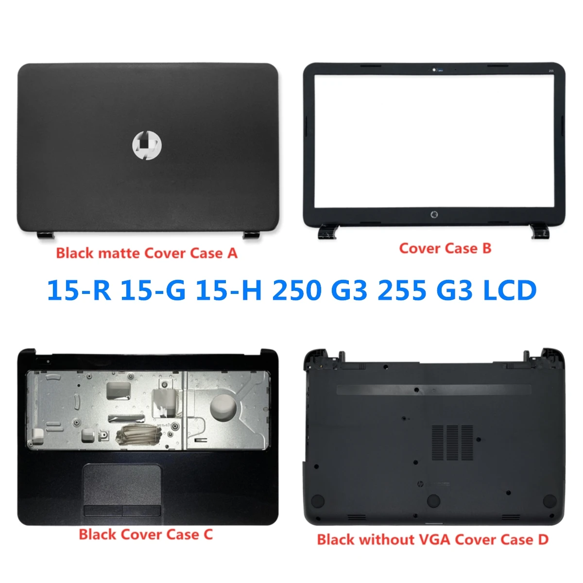 

Новый ноутбук для HP 15-R 15-G 15-H 250 G3 255 G3, задняя крышка ЖК-дисплея, передняя панель, Упор для рук, нижняя база, петли