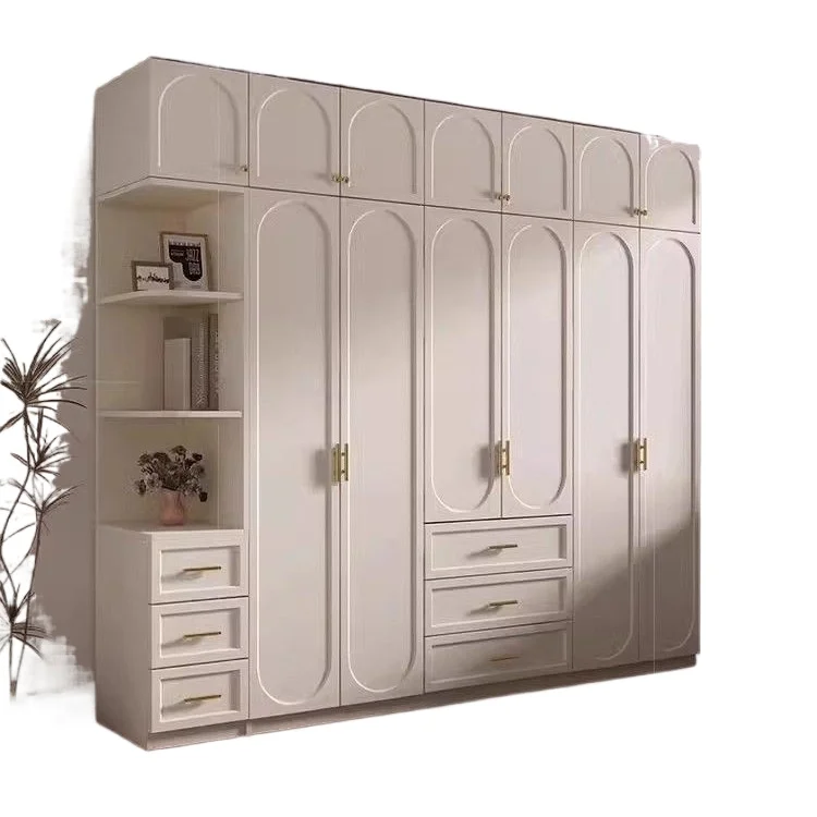 Wardrobe household bedroom size apartment modern simple cabinet finished large wardrobe