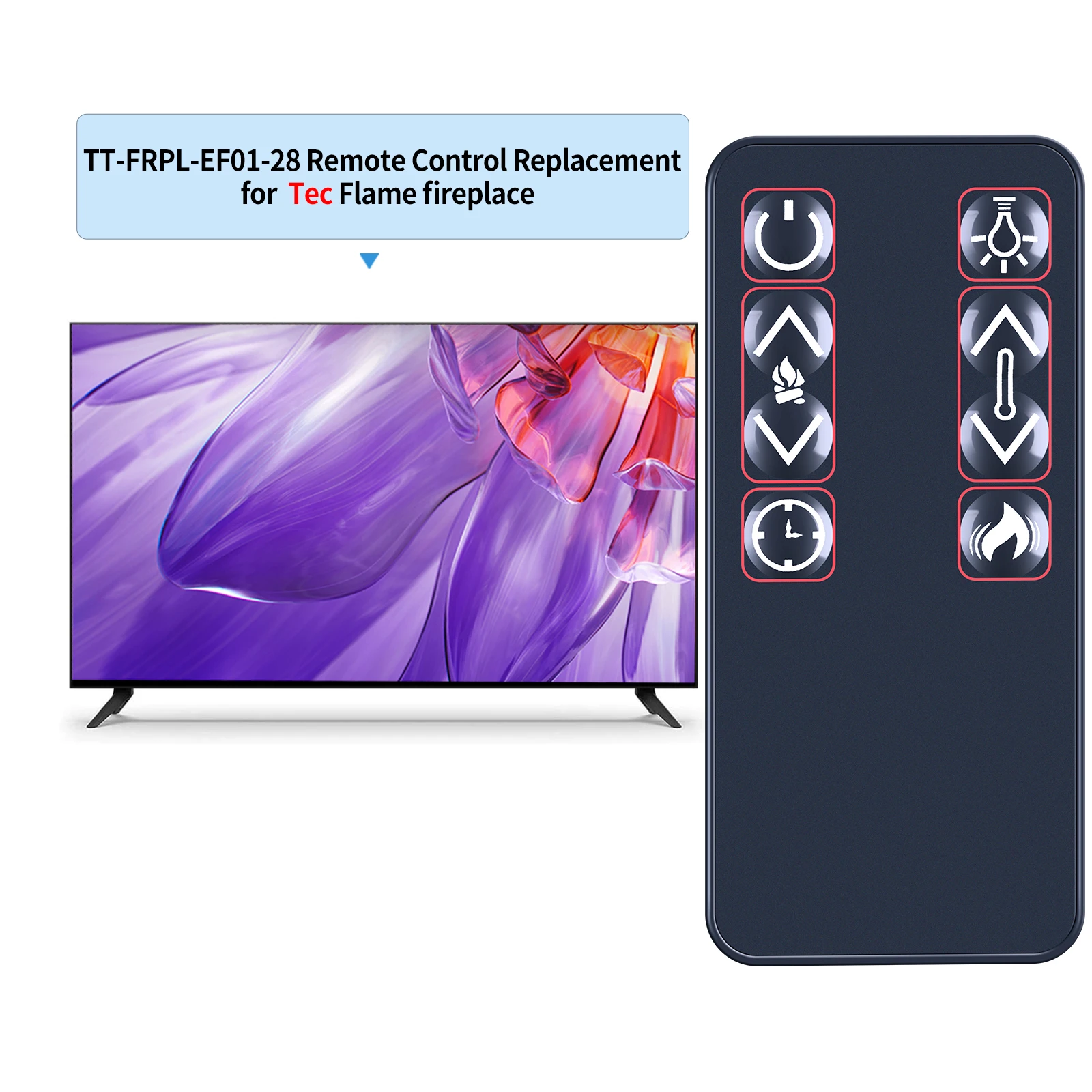 New Remote Control for Tec Flame fireplace TT-FRPL-EF01-28