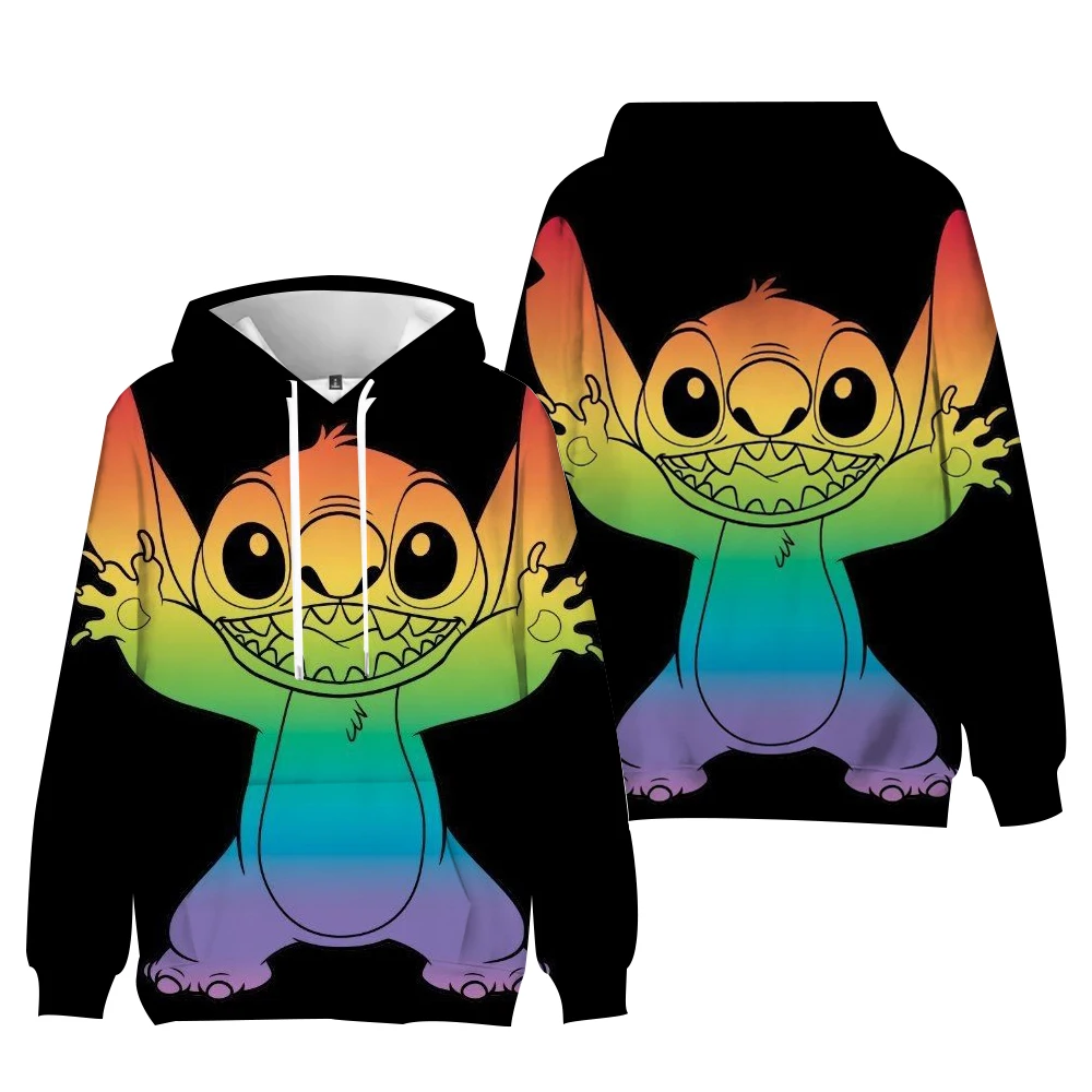 

Подарок любовнику, женские толстовки с принтом Disney Stitch Lilo, незаменимый свитшот с капюшоном, милые толстовки с мультяшным принтом, уличная мужская одежда