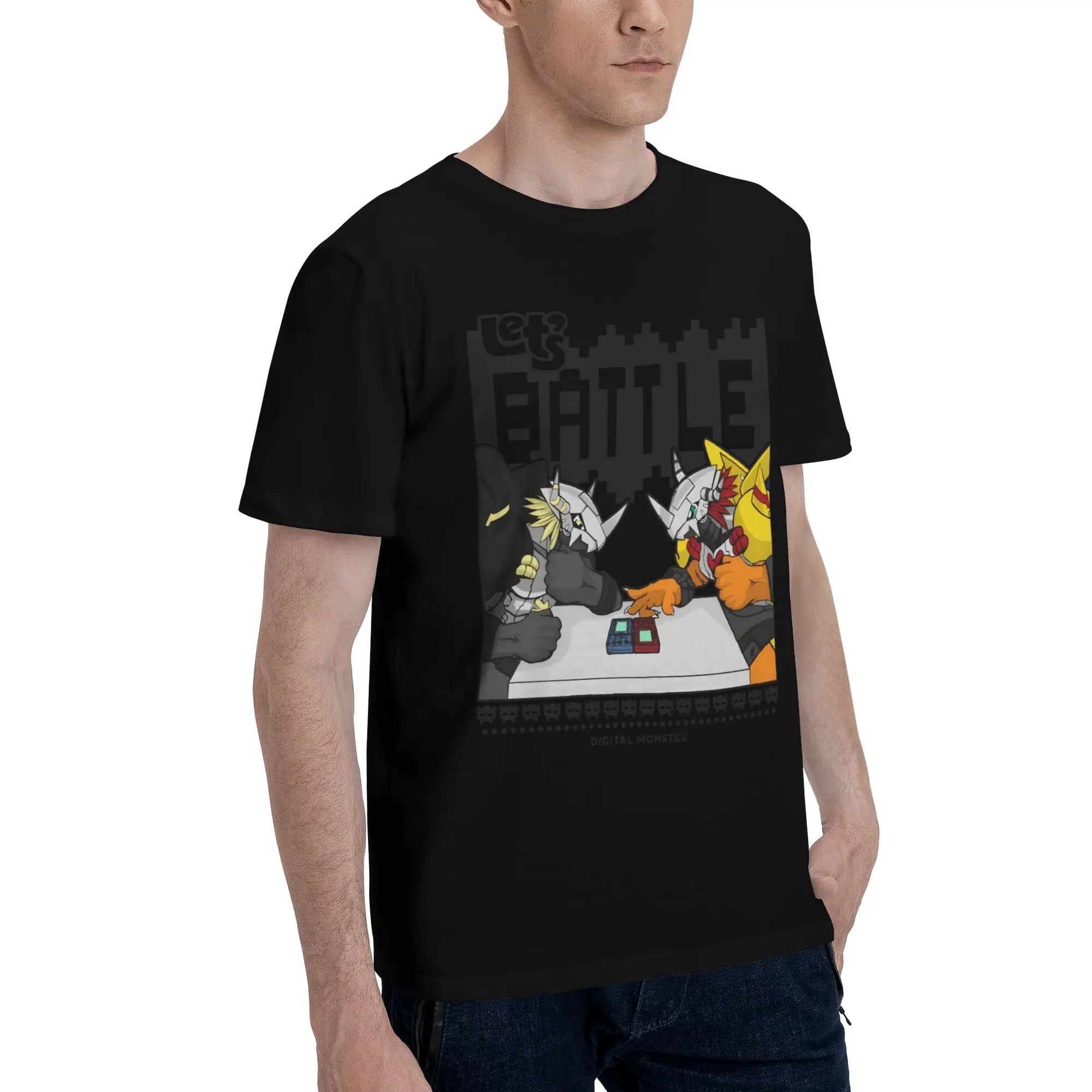 Digimon 26 Funny Graphic 100% Cotton T-Shirt Bandai Tops Tees For Men