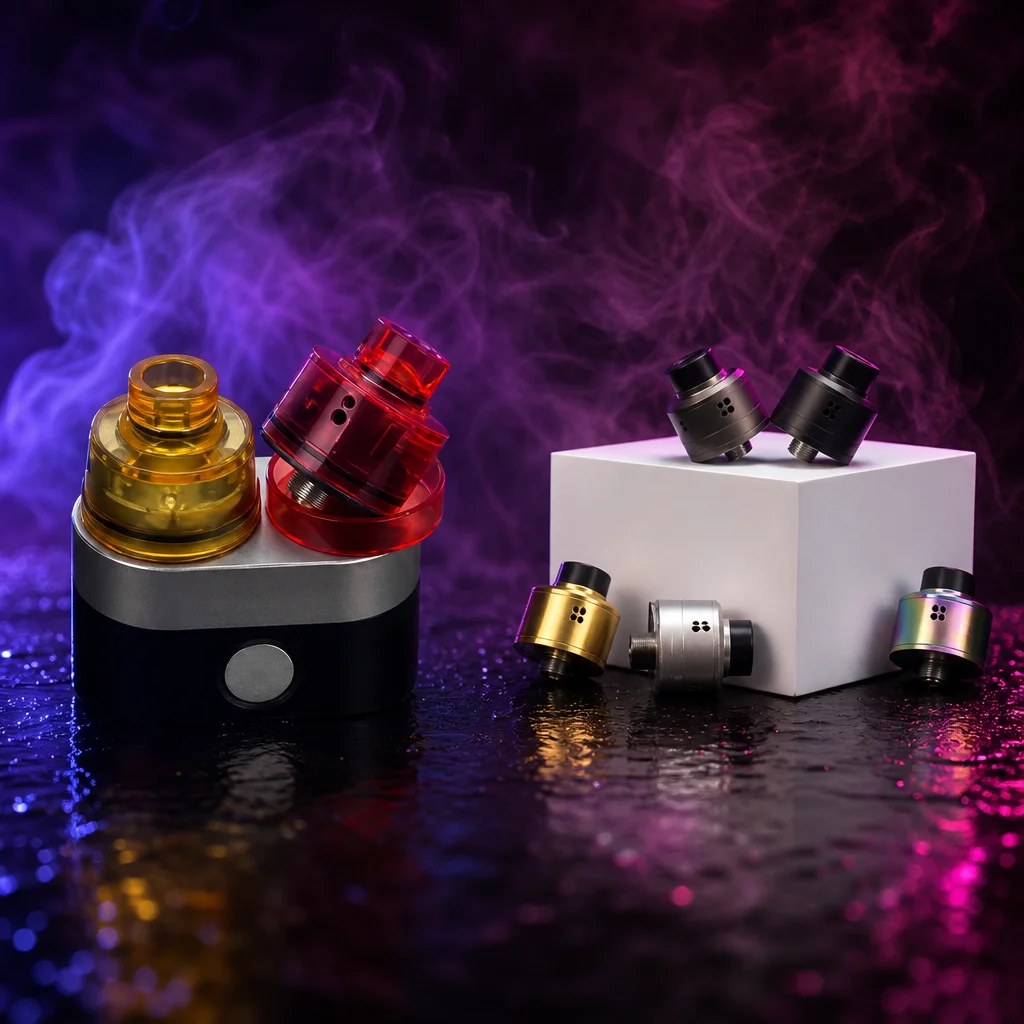 

Haku Venna 22mm RDA Atomizer in 316 Stainless Steel with 510 MTL Drip Tip for Box Mod Kits