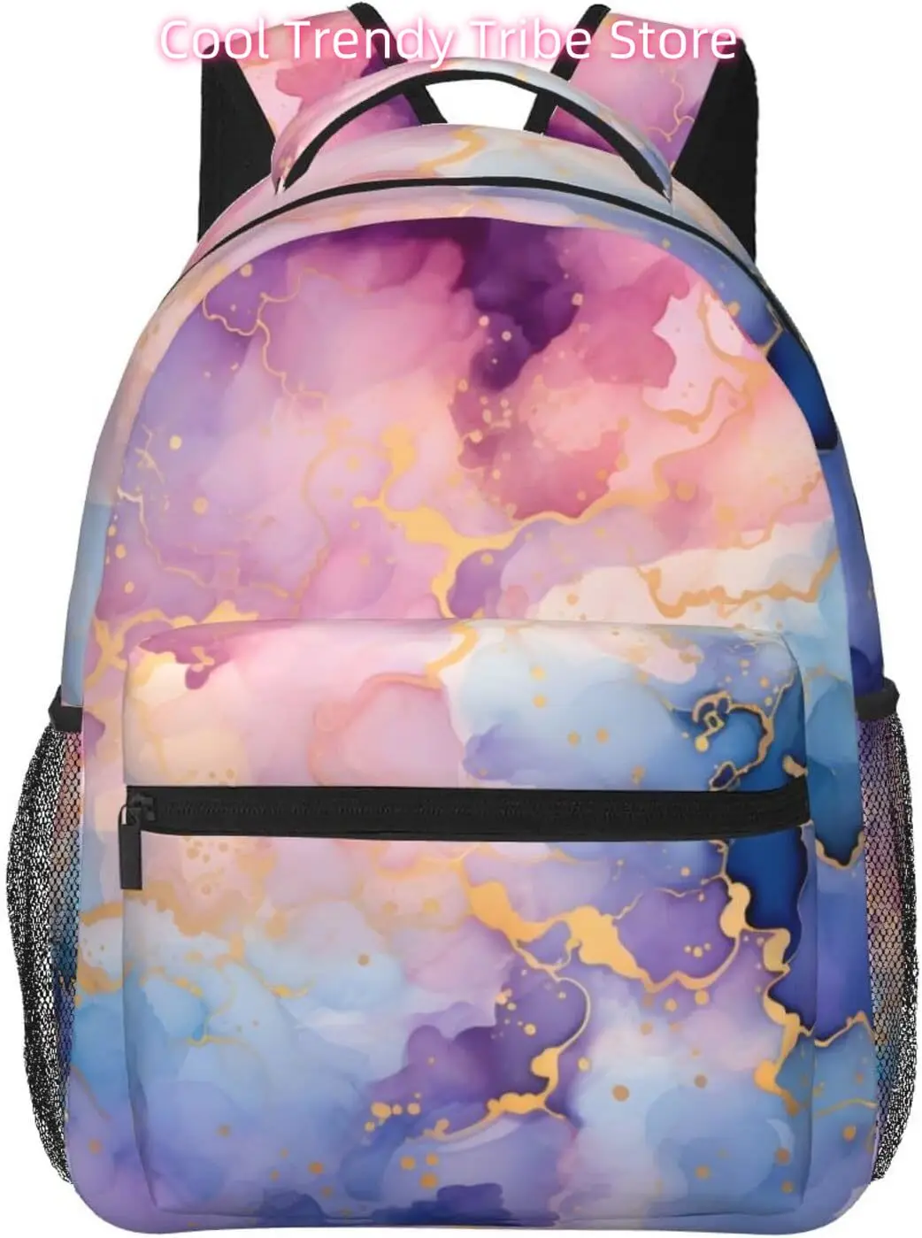 

laptop bag back to school Colorful Fractal Marble Lightweight Laptop Backpack Lightweight Multipurpose Travel Casual Daypack Uni