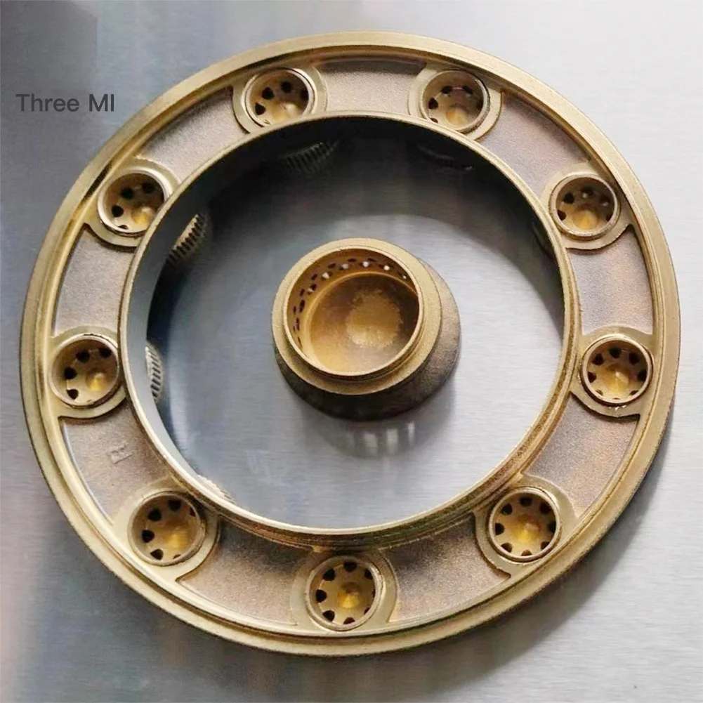 10 Burner Bronze Chrome Plated Gas Stove Head 120mm Desktop For LPG Propane Kitchen Cooking Replacement Part