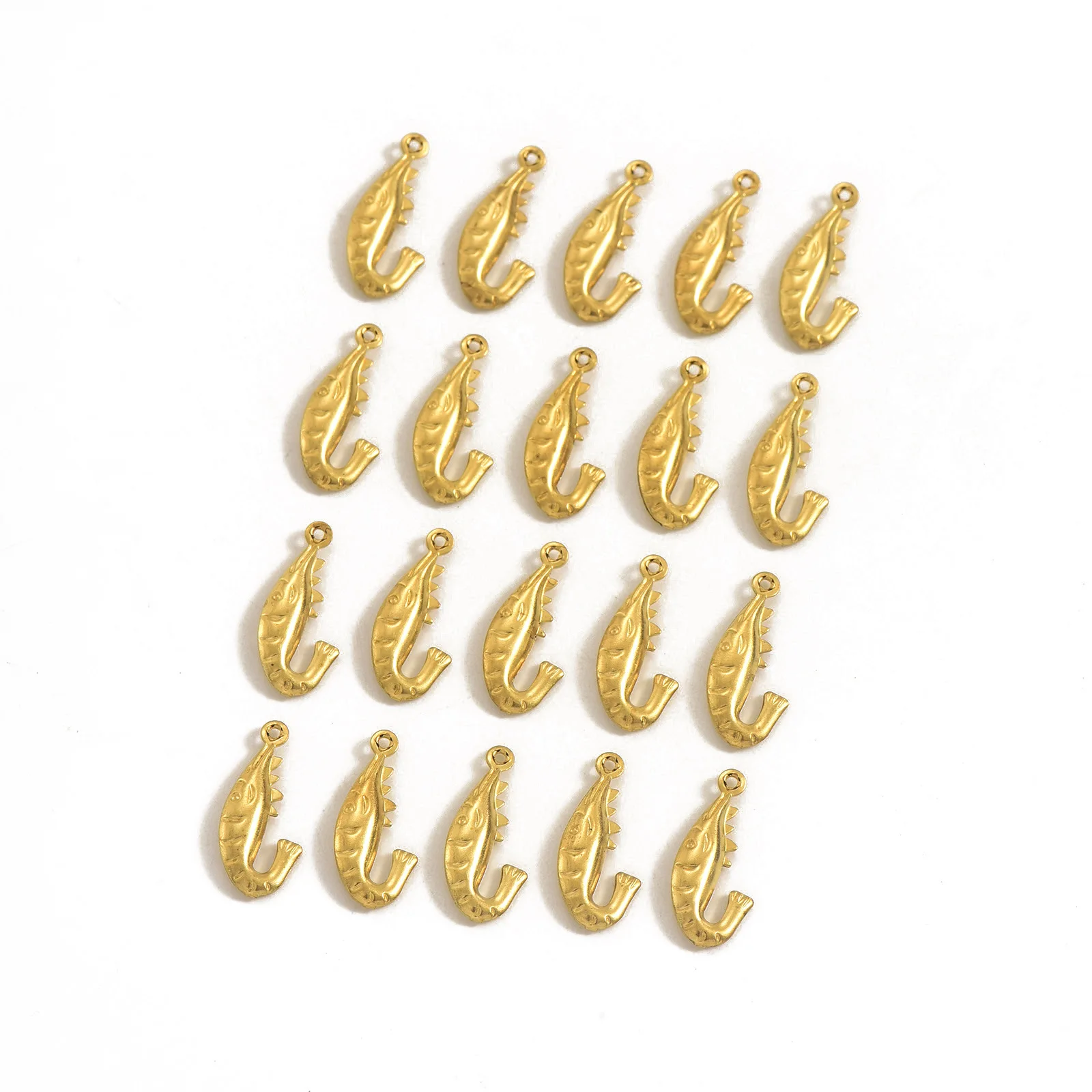 

100PCS 3D Ocean Theme Mini Shrimp Pendants Brass Charm DIY Earrings Jewelry Making Supplies Handmade Decoration Materials Pack
