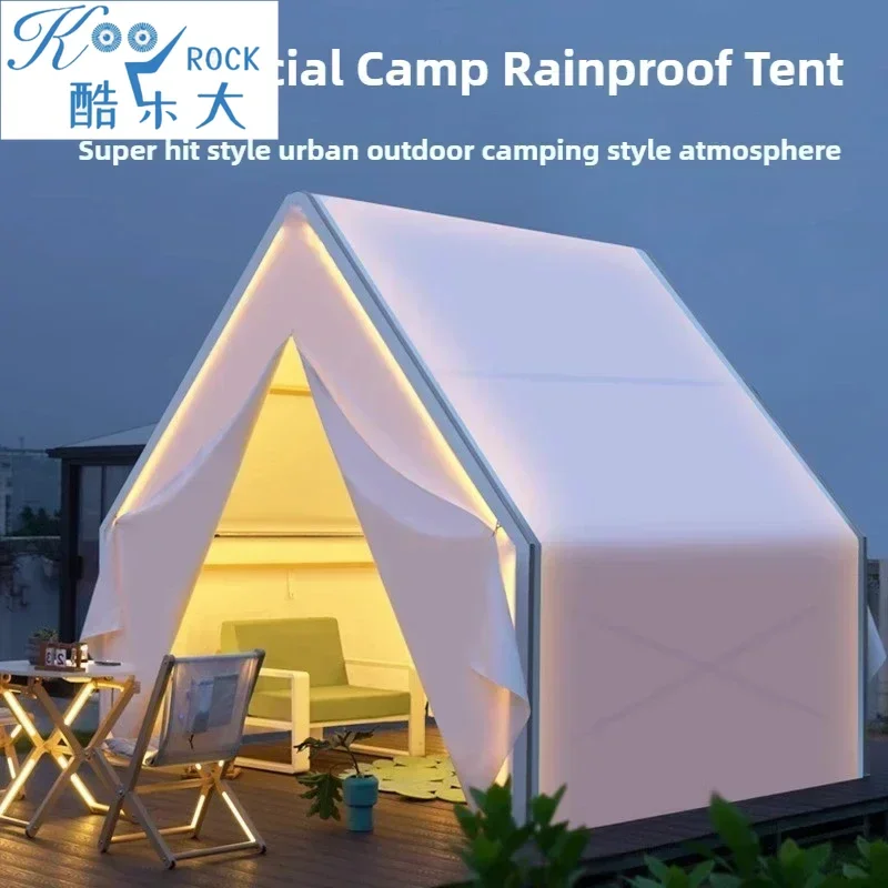 Durable Aluminum Triangle Outdoor Tent Garden Shelter Canopy Hexagonal Pavilion for Sun Shade and Rain Protection