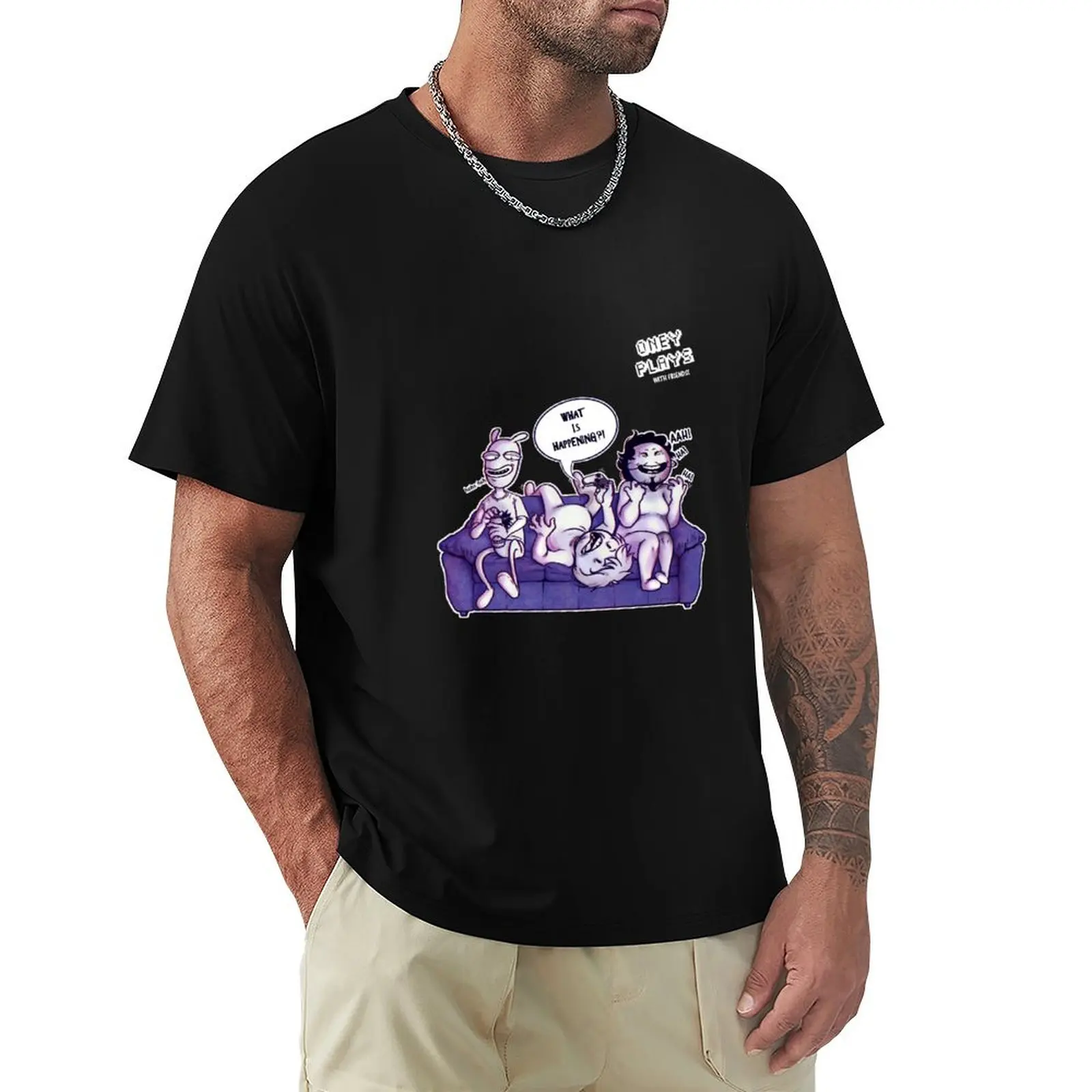 

OneyPlays: Couch Boys T-Shirt High Quality Durable T-Shirt
