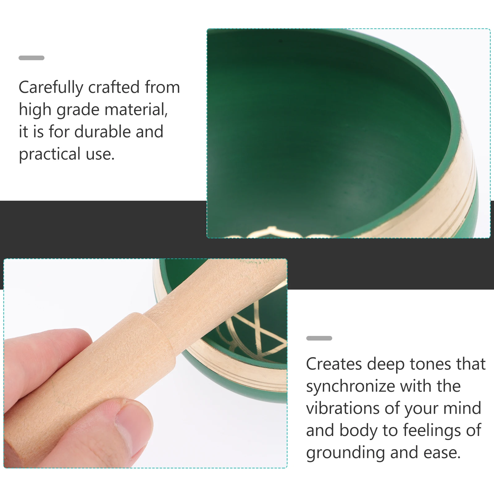 

Colorful Singing Bowl Set for Meditation Relaxation Sound Therapy Tibetan Mindfulness Bowls Portable Wood Instrument Spiritual