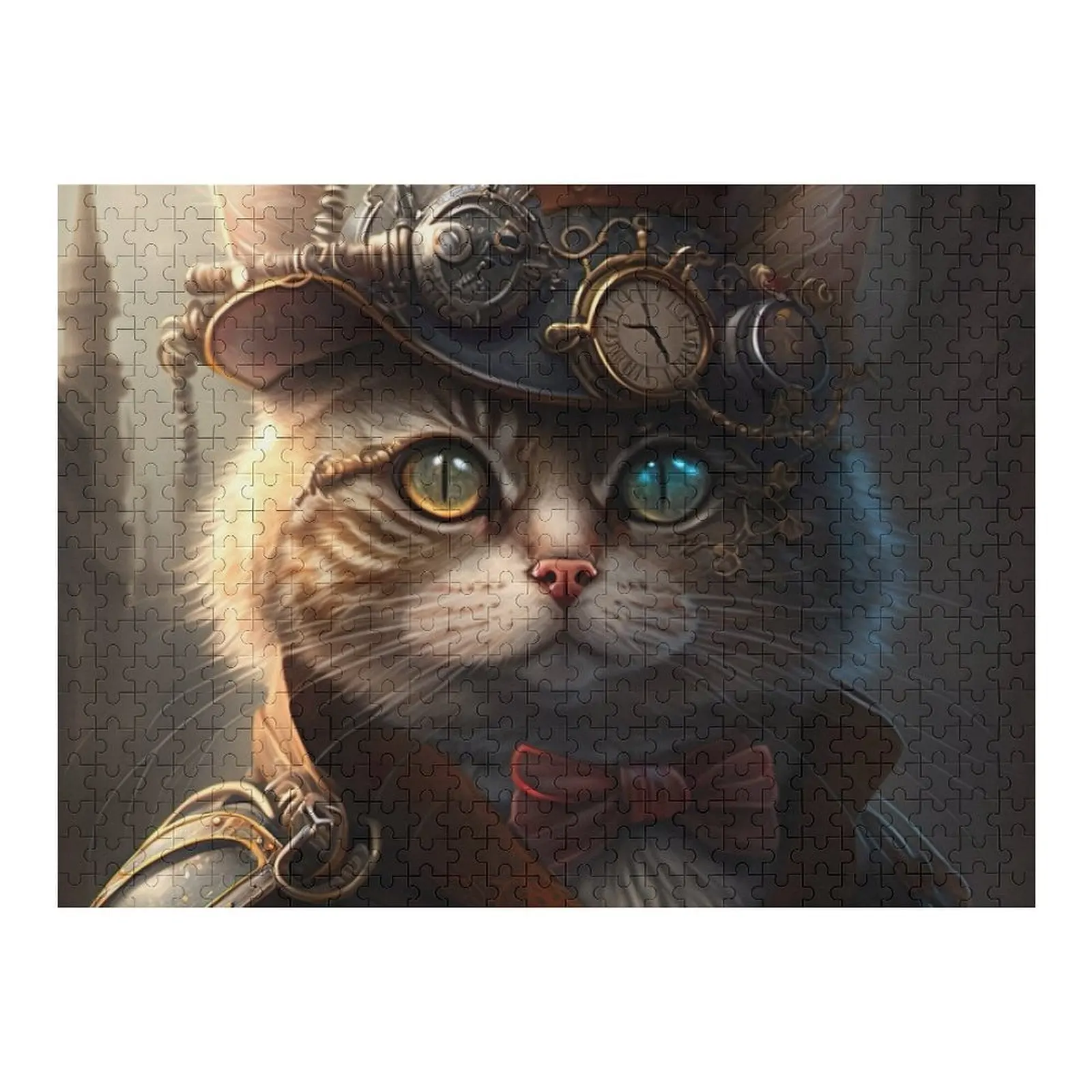 

Steampunk Cat Jigsaw Puzzle For Children Personalized Wooden Name Wooden Jigsaws For Adults Custom With Photo Puzzle