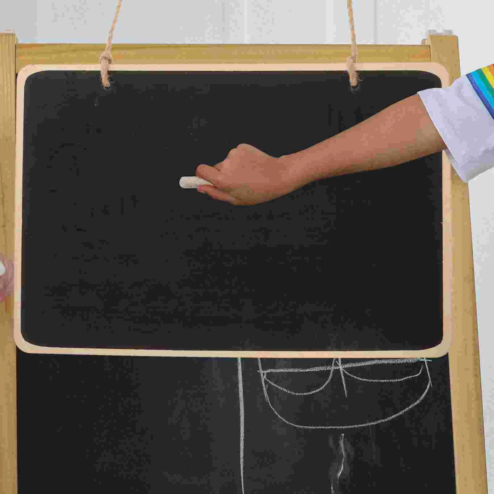 Message Board Door Hanging Chalkboard Sign Wooden Signs Decorating Plaque Note Pendant Rope Wall Memo Name Plaques