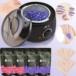 Wax Heater Machine for Hair Removal Wax Melting Pot with Wax Beans Kit 400ml Depilation Paraffin Waxing Warmer Dipping Pot