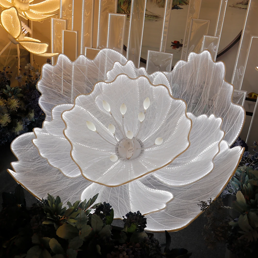 LED Giant White Flower Backdrop Stand Factory Direct for Event & Stage Decor - view 4