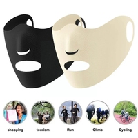 Ice Silk Sunscreen Mask Women Men Outdoor Sports Cycling Breathable Washable Reusable Double Layer Masks Anti-UV Sun Face Cover