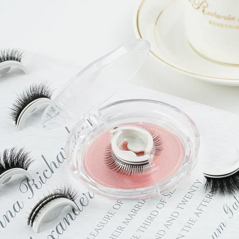 自己粘着まつげ接着剤不使用再利用可能なフルストリップまつげ厚いナチュラルメイクアップツールつけまつげ