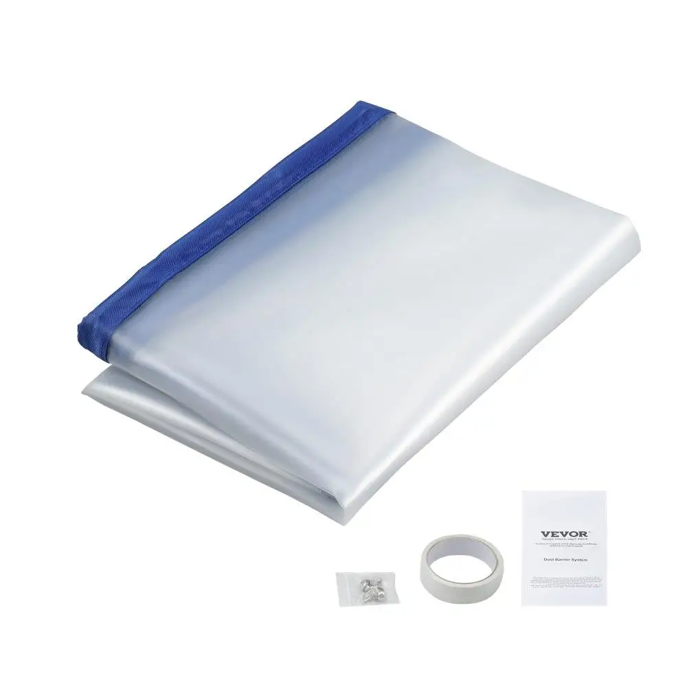 

Dustproof Door Kit 8.5x5FT Magnetic Dustproof Door PE Material Self-Closing Zipper Reusable Dustproof Barrier for living Room