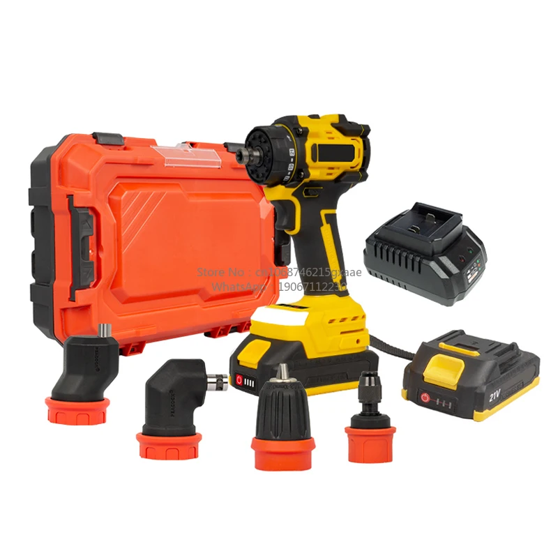 

N in 1 Cordless Impact Tool Drill and 4 Inch Chainsaw Power Tool Combo Set with Batteries for Gardening