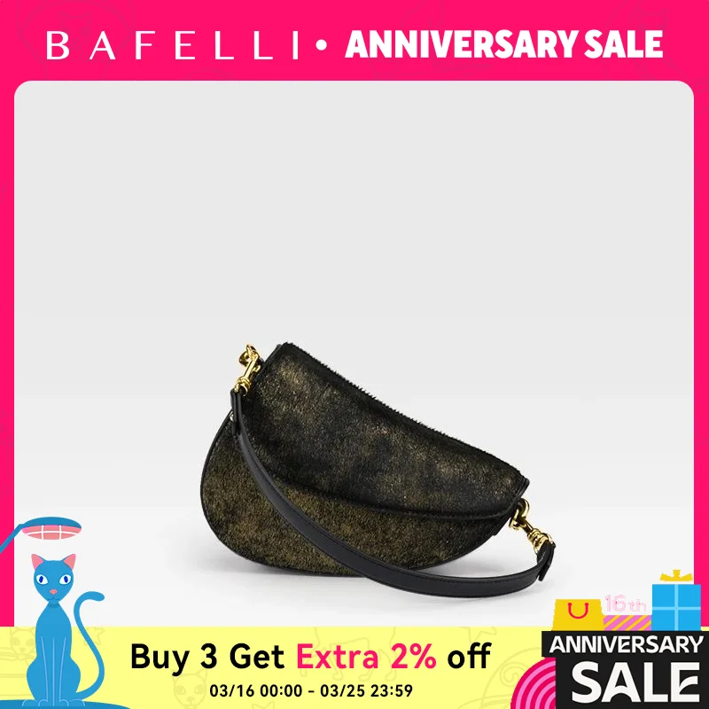 

BAFELLI 2025 WOMEN'S NEW HANDBAG SADDLE ORIGINAL LUXURY DESIGNER BRAND EVENING BAGS SHOULDER FASHION FEMALE PURSE CROSSBODY