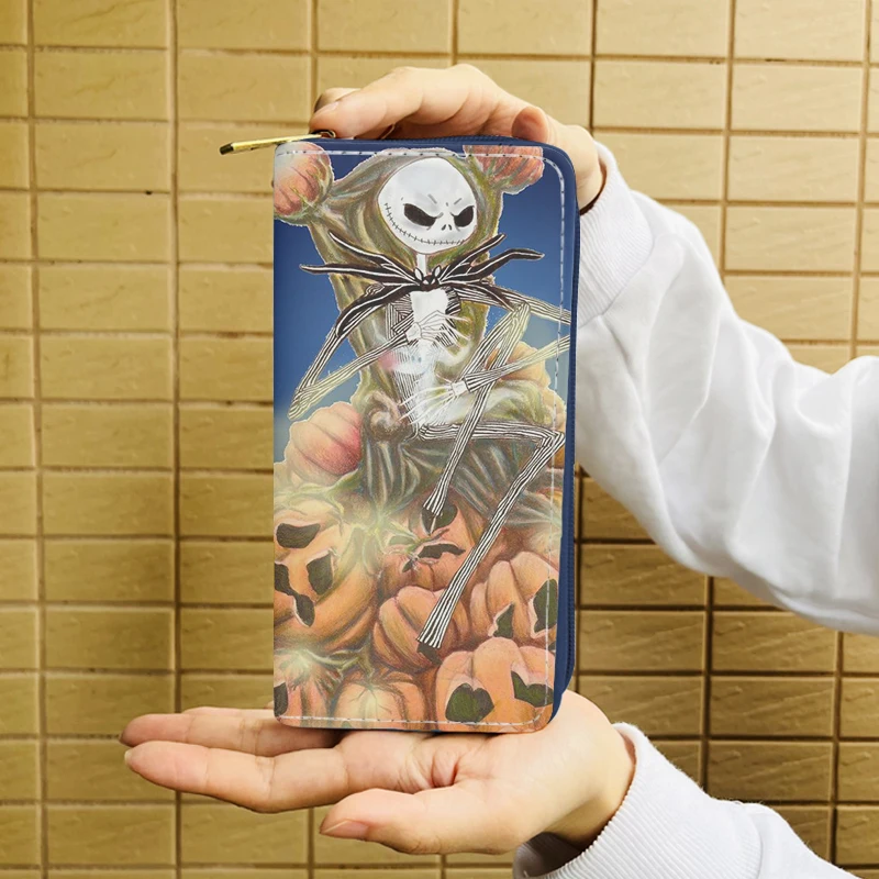 Disney Nightmare Before Christmas 5982 Anime Wallet Cartoon Wallets Zipper Coin Bag Casual Purses Card Unisex Gift