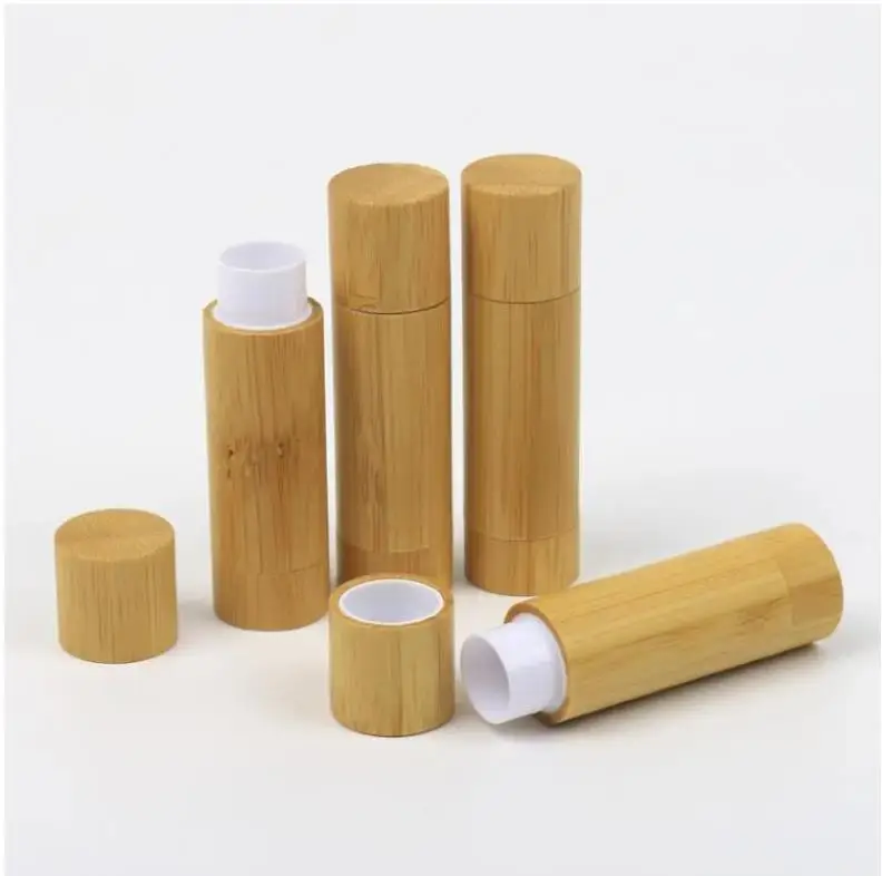 

Bamboo DIY design empty lip gloss container lipstick tube packaging bottle lip balm tubes cosmetic containers ni82