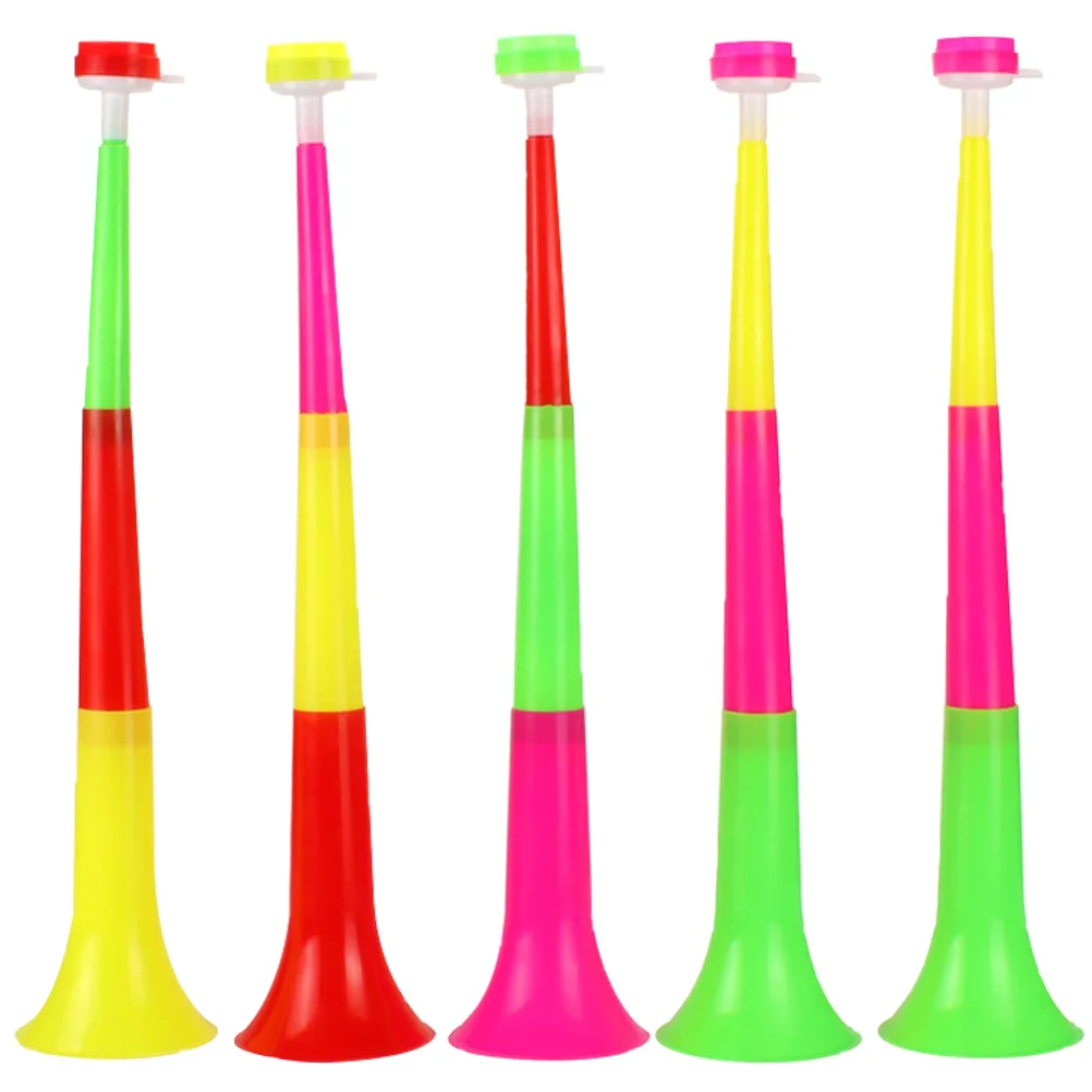 

5 Pcs Soccer Stadium Horn Children's Trumpet Plastic Noisemaker Toys Telescopic Cheer Fans