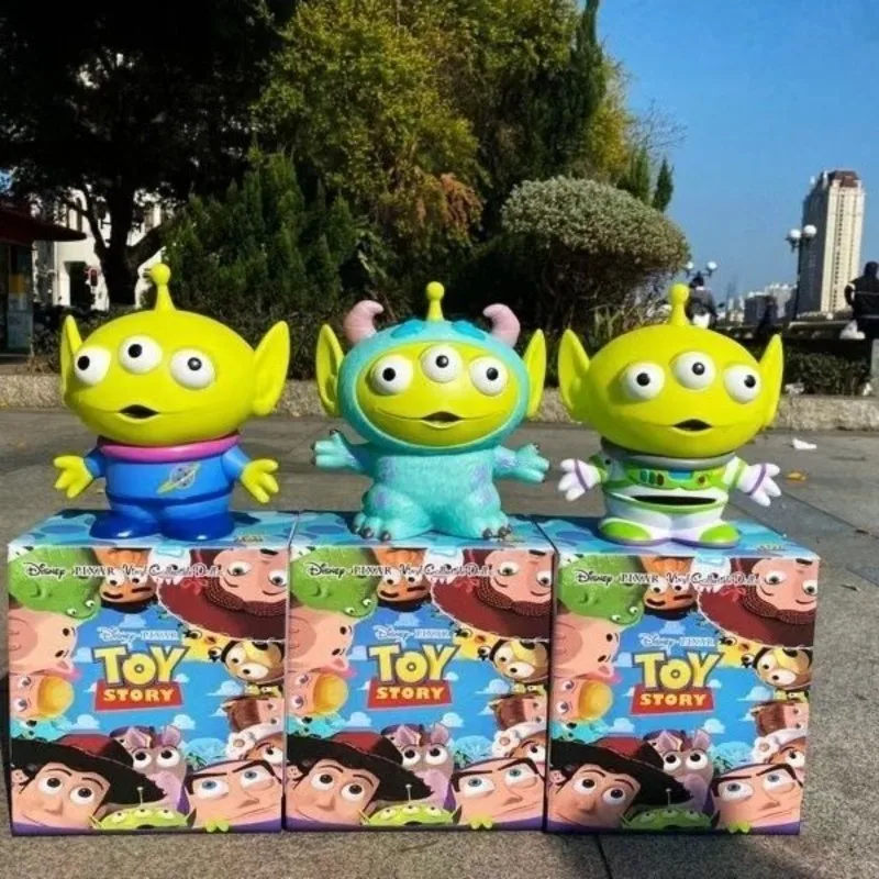 

22CM Disney Alien Model Piggy Bank Kawaii Anime Transformation Into Buzz Lightyear Figure Room Decoration Toys Ornaments Gifts