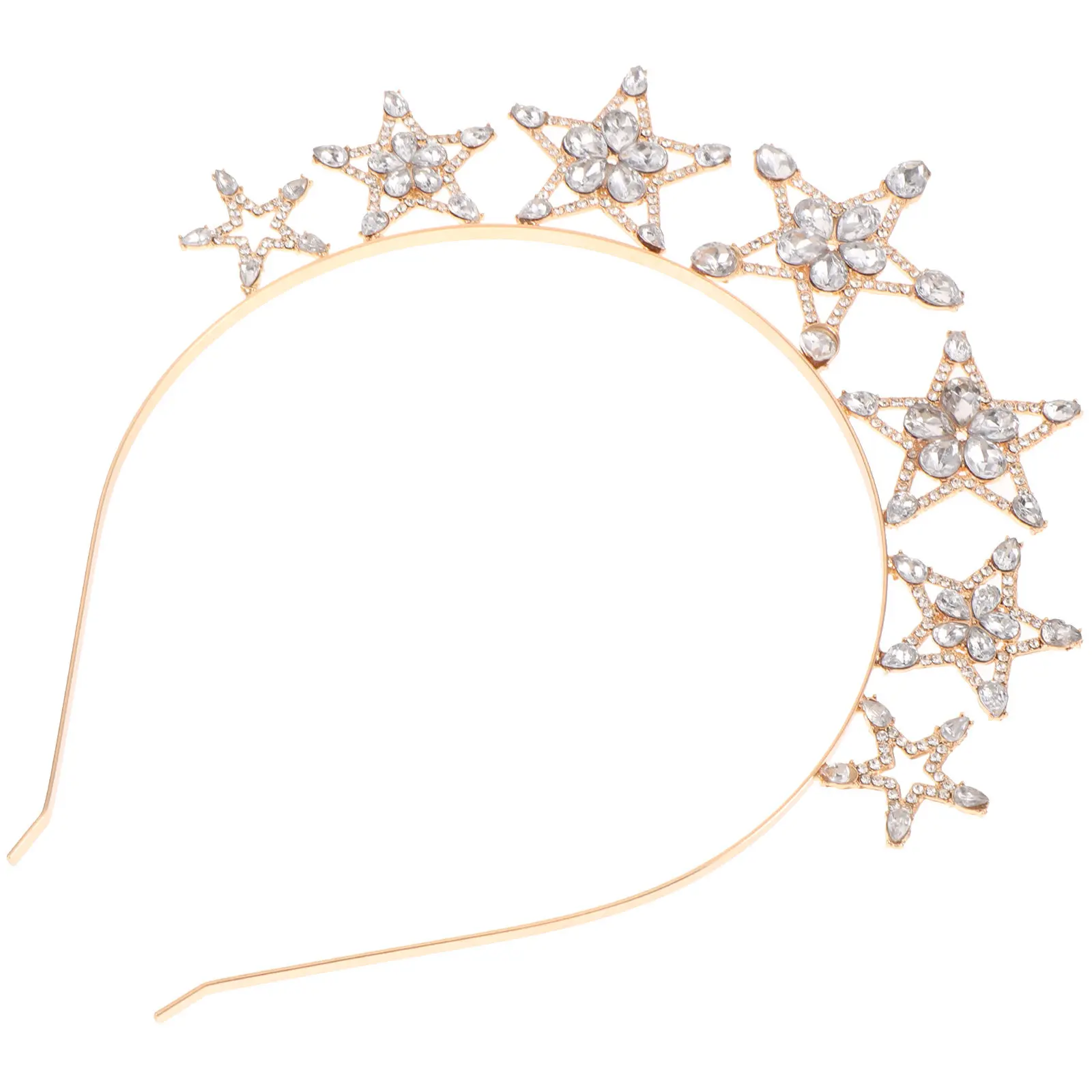 Star Crystal Headband for Women Elegant Bridal Hair Accessory Wedding Prom Party Graduation Homecoming Anniversary Formal Event