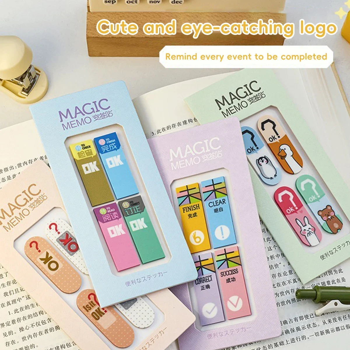 Haftnotizen-Set mit Tiermotiv „Think Duck“, abnehmbare Indexregisterkarten, kreative Aufkleber für Büro, Schule, Organisation, Lesezeichen