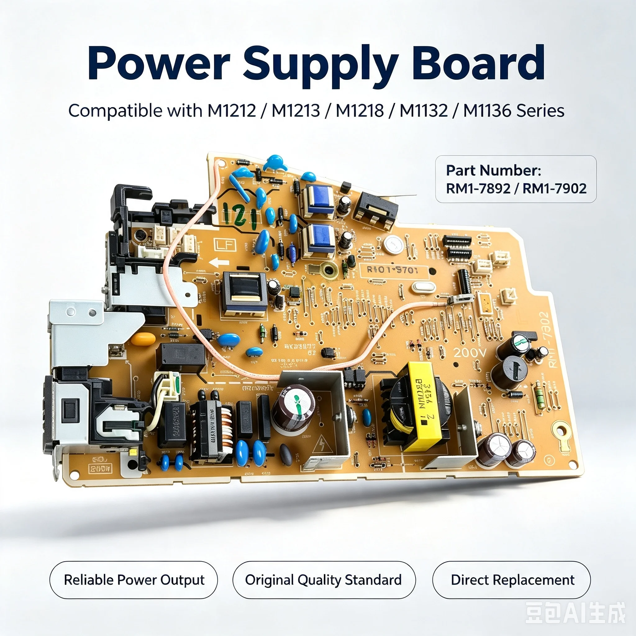 RM1-7902 Engine Control PCB for HP M1212 M1213 M1218 M1212nf M1213nf M1132 M1136 1212 1213 1218 RM1-7892 Power Supply Board
