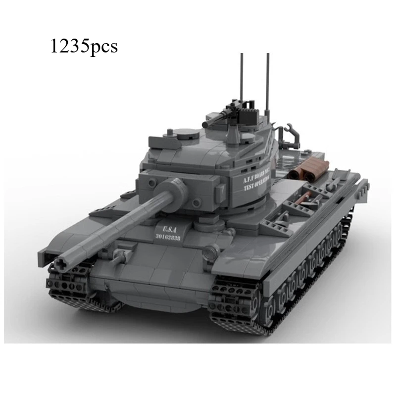 

MOC Building Block Military World War II T29 Heavy Tank Model Small Particles Assembled Adult Collection Bricks Toy