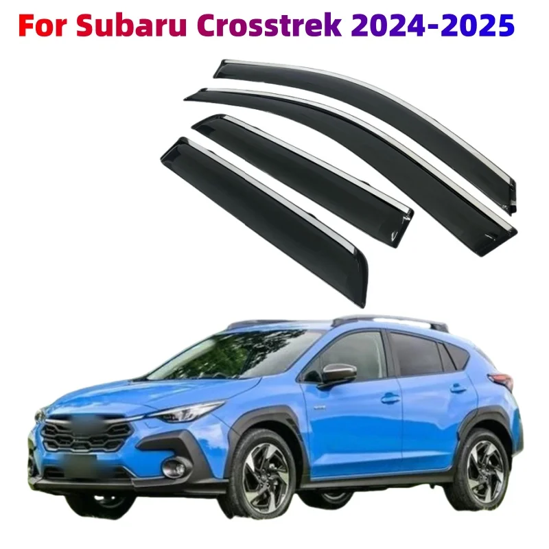 

For Subaru Crosstrek 2024-2025 Cars Styling Accessories Window Visors Rain Guard Vent Wind Deflector Weathershield Moulding Trim