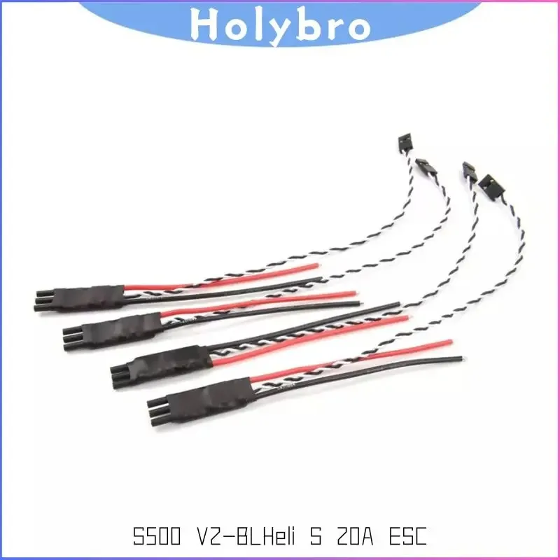 Holybro 2025 جديد BLHeli_S 20A ESC (2-4S) - EFM8BB21F16G MCU، يدعم Dshot150/300/600 لطائرات بدون طيار FPV (قطع غيار S500 V2)