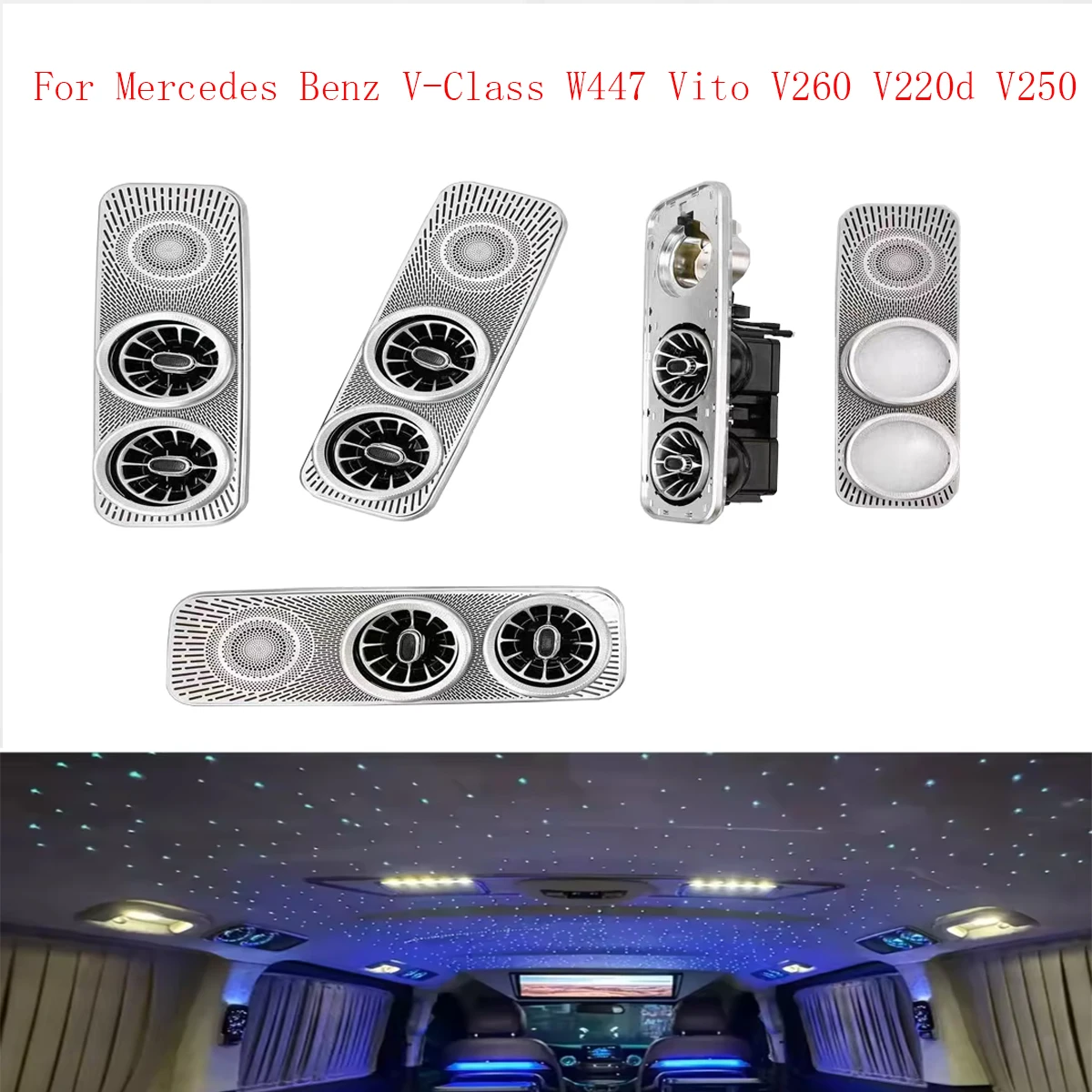 16-24 Mercedes-Benz V-Class For Mercedes Benz V-Class W447 Vito V260 V220d V250 Roof Modification Car Interior Lamp