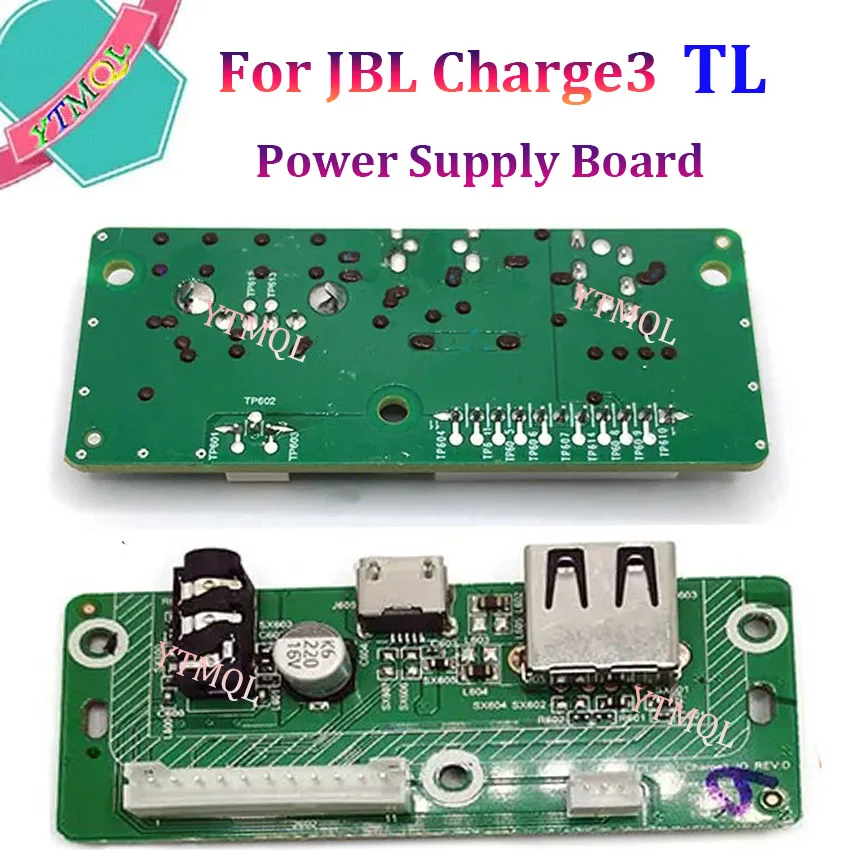 Placa de fuente de alimentación para altavoz JBL charge3 GG TL, 1 piezas Original, puerto de carga Micro USB, Conector de Audio USB 2,0