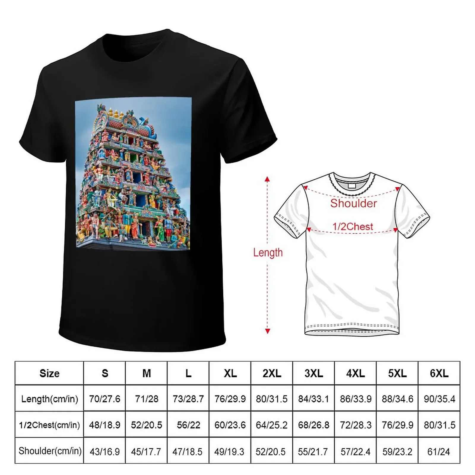 Sri Mariamman Hindu Temple Singapore T-Shirt custom t shirt shirts graphic vintage graphic tee t shirt for men