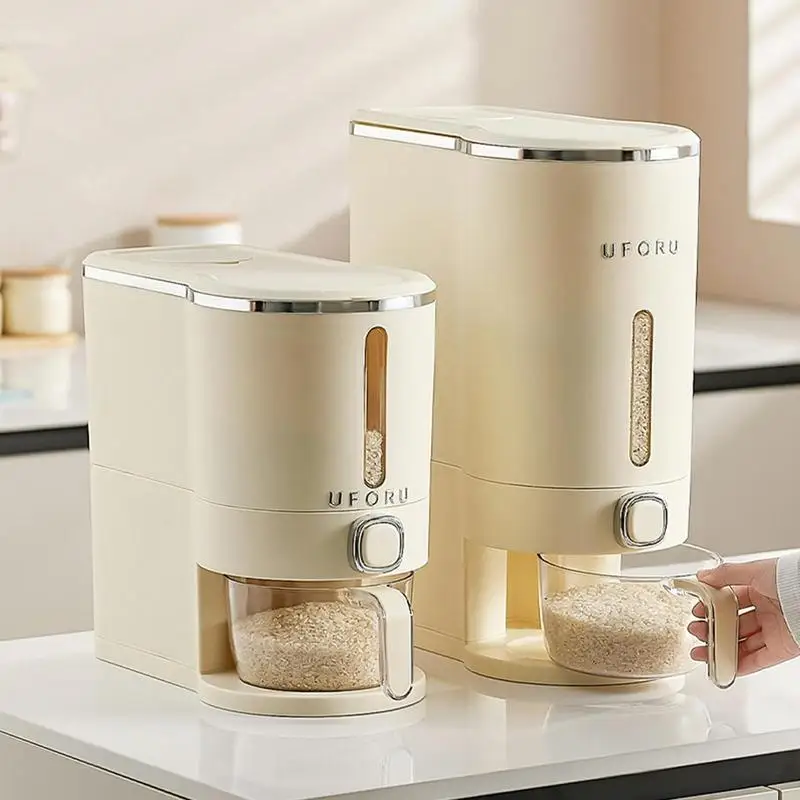 5/10kg Rice Containers Storage Dry Food Dispenser Rice Bucket Rice Storage Box For Cabinets Cupboard Refrigerators