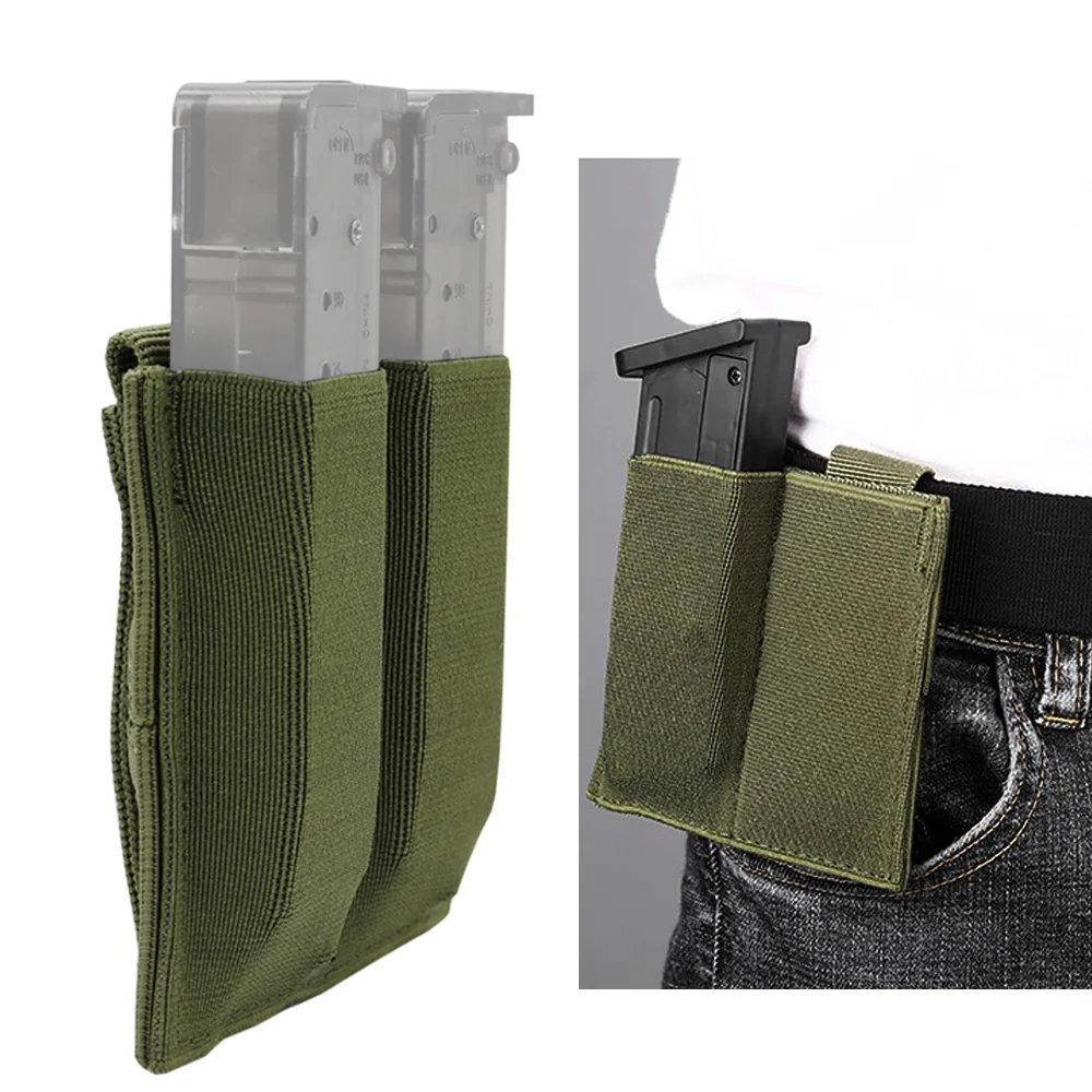 

Тактический пистолет 9 мм, двойной чехол для журналов, кобура Molle Mag Pouch для Glock M9 1911, охотничьи аксессуары для пистолета