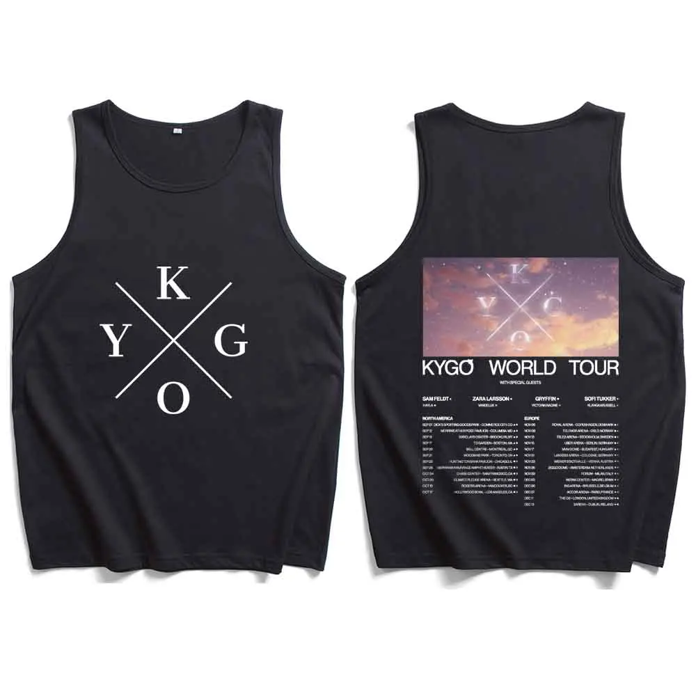 

Kygo World Tour 2024 Tank Tops Vest T-Shirt Unisex T-shirt Sleeveless Summer Casual Regular Printing