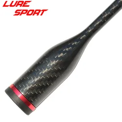 LureSport Carbon 3K Woven 25.5cm Round Butt Taper Grip with End Cap Ice Rod Building Component Handle Repair DIY Blank Accessory