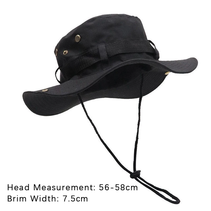 2023 New Fashion Summer Bucket Hat Cowboy Men Outdoor Fishing Hiking Beach Hats Breathable Anti UV Sun Cap Large Wide Brim