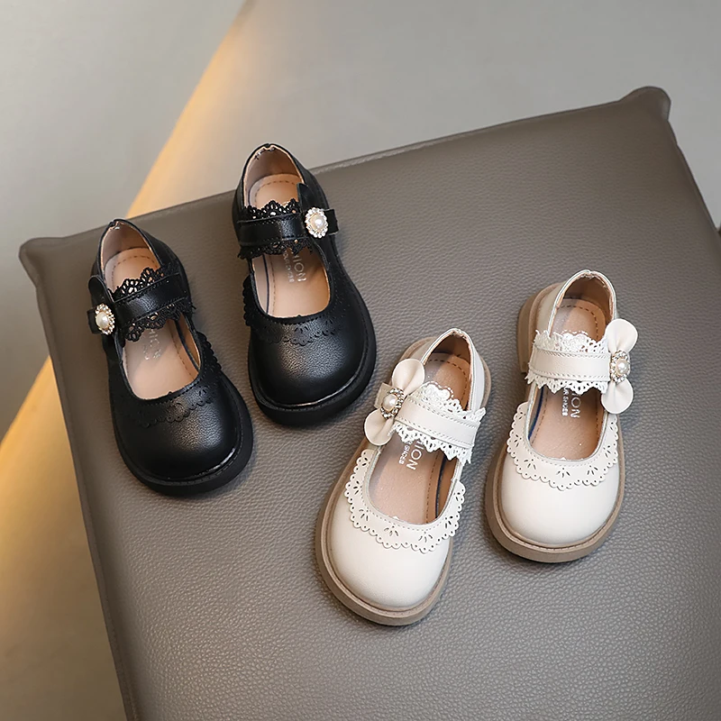 

2025 New Girls Small Leather Shoes Soft Bottom Leather Children's Fashion Single Shoes Versatile Children's Baby Shoes