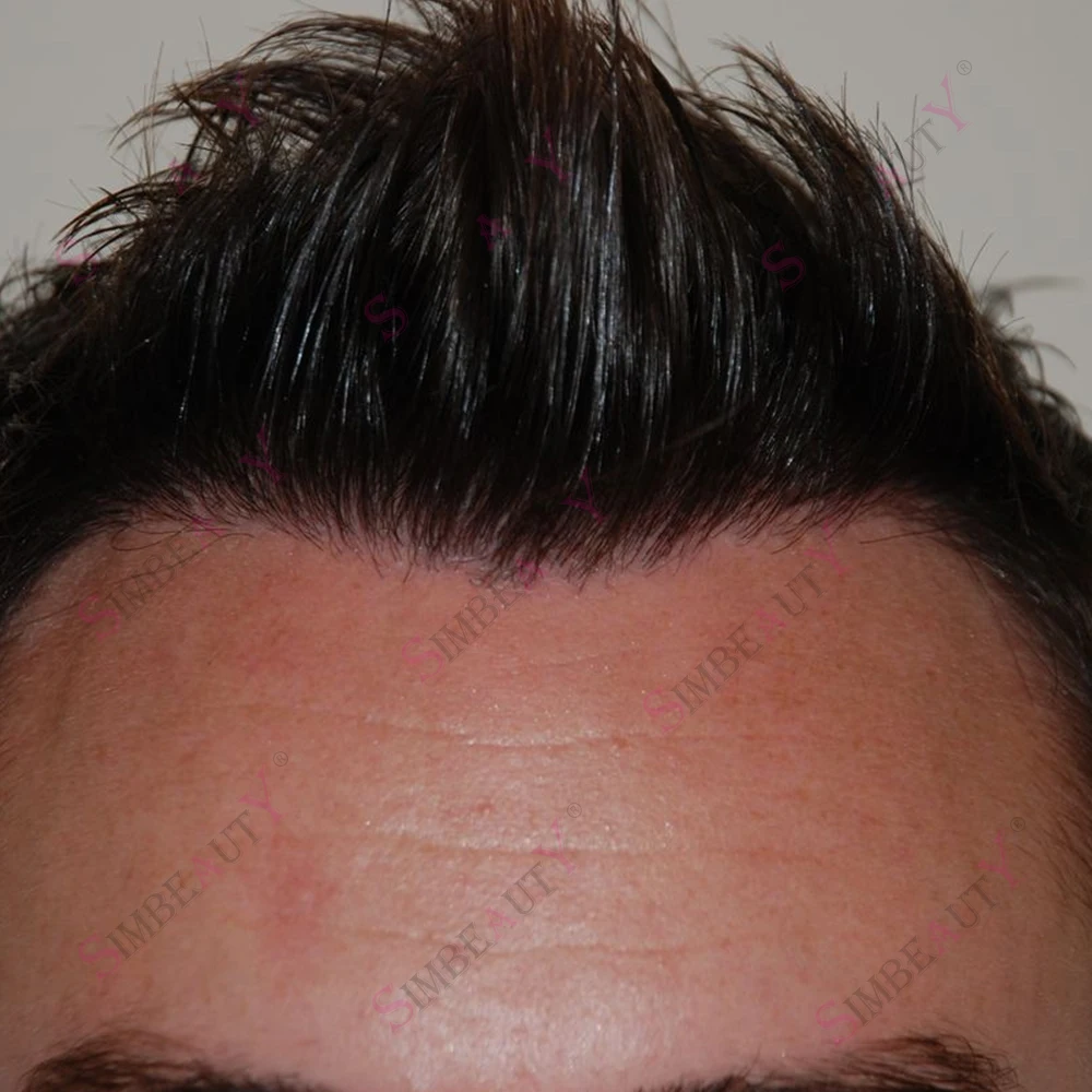 باروكات رجالية واقعية بكثافة 90 0.03 شعر مستعار رقيق للغاية خط شعر طبيعي فائق غير قابل للاكتشاف للرجال شعرية صناعية بشرية H